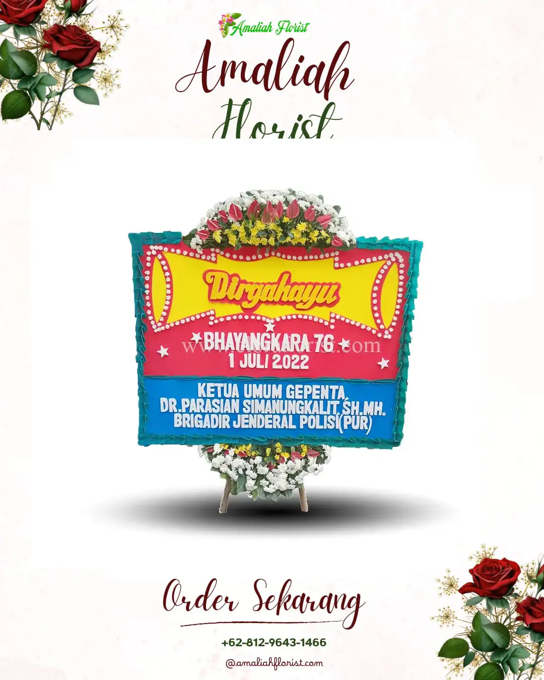 Papan Bunga HUT Ulang Tahun Kiwirok